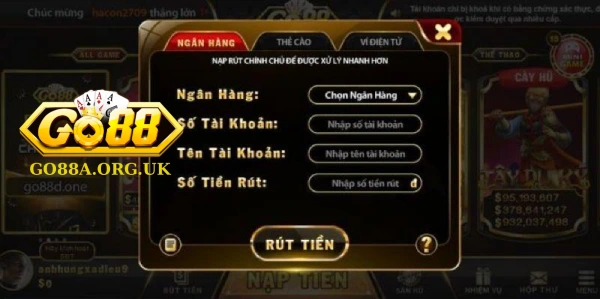 Rút tiền GO88: Mẹo rút tiền nhanh và an toàn qua USDT, ví momo 2 rut tien go88